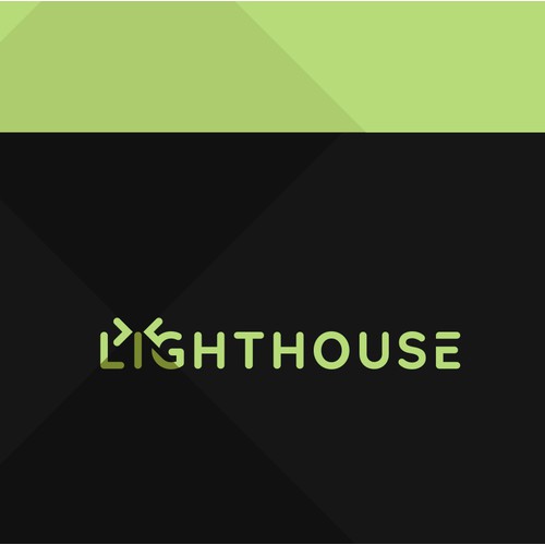 Minimalistic logo for "Lighthouse" - Company that offers motion picture lighting equipment for hire