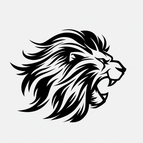 Lion's head logo design