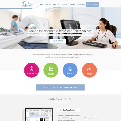 Redesign a medical IT web site