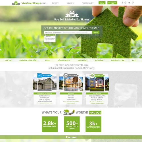 site design for home selling company