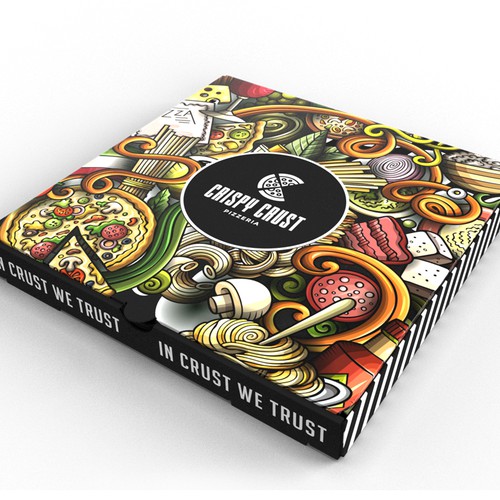 Crispy Crust Pizza Box Design