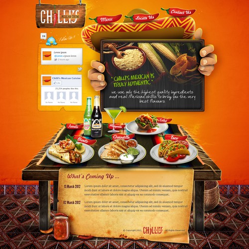 1 page design for this popular Mexican food business!