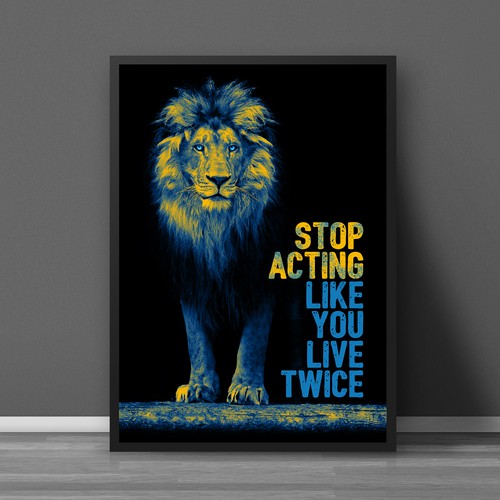 Entrepenuer Lion Poster for Online Sales