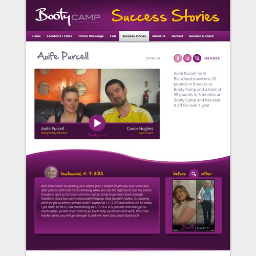 Create Beautiful 1 page design for Booty Camp