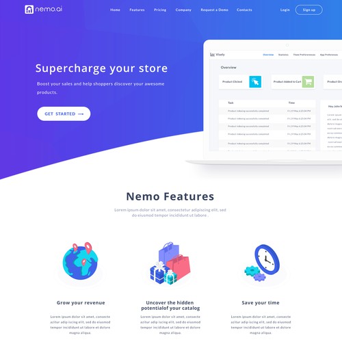 landing page