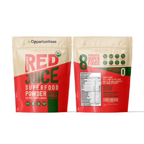 Red Juice Supplement Pouch