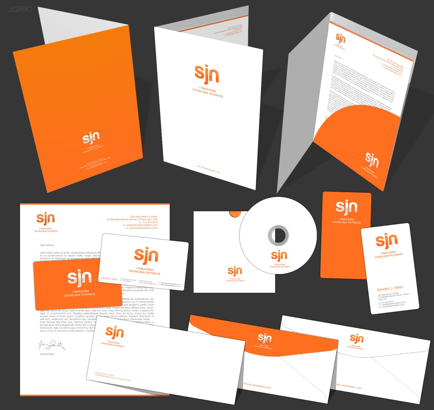 Create the next stationery for SJN+Associates Inc.  (Landscape Architecture | Urban Design)
