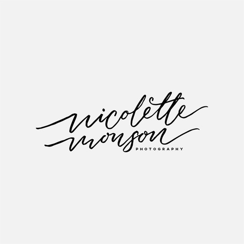 nicolette monson photography handlettering logo