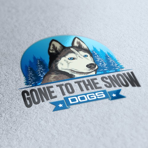 Gone to the snow dog logo