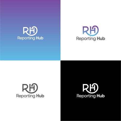 Letter RH Reporting Hub data process logo