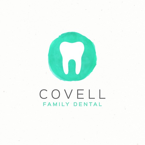 Clean, modern, natural, and organic logo for a family dentist.