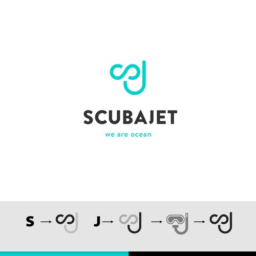 logo design concept for diving brand