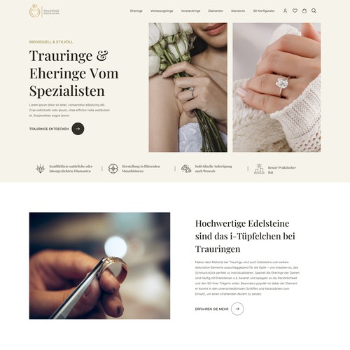  BRANDNEW WEDDING RING & ENGAGEMENT RING PAGE FOR A GERMAN COMPANY