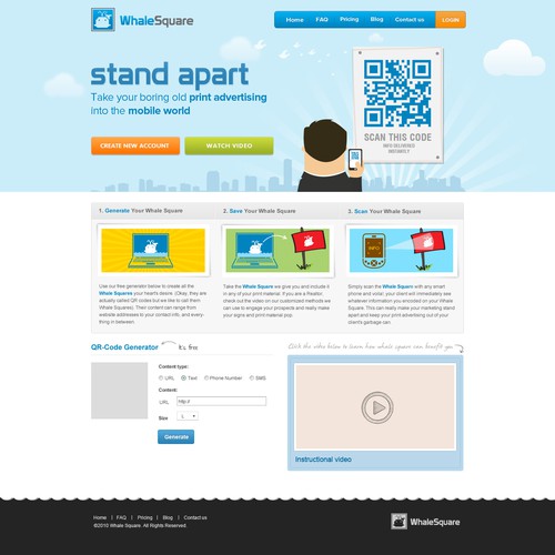 WhaleSquare Landing Page