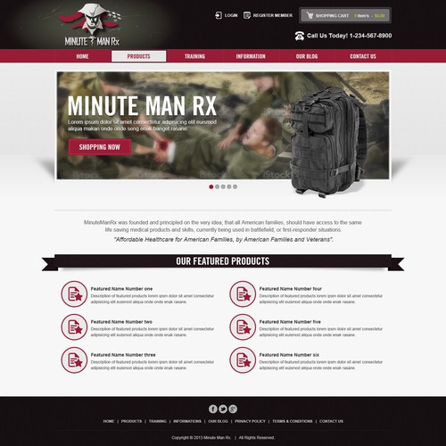 Design a new website for MinuteManRX
