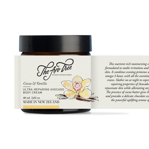 Label and Illustration design for The Avo Tree 