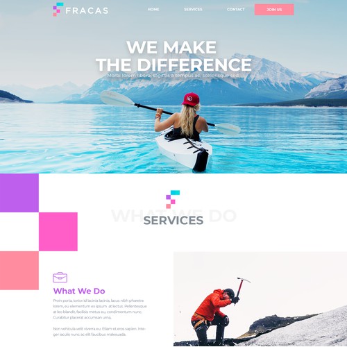Website design for Fracas, a management consulting firm