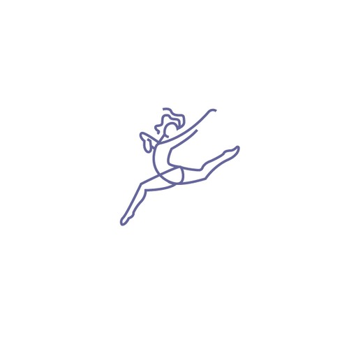 Line-art Ballerina Logo