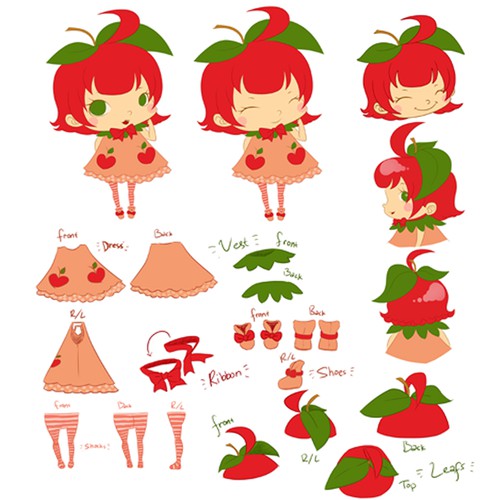 MASCOT APPLELAND FEMALE VERSION DETAIL