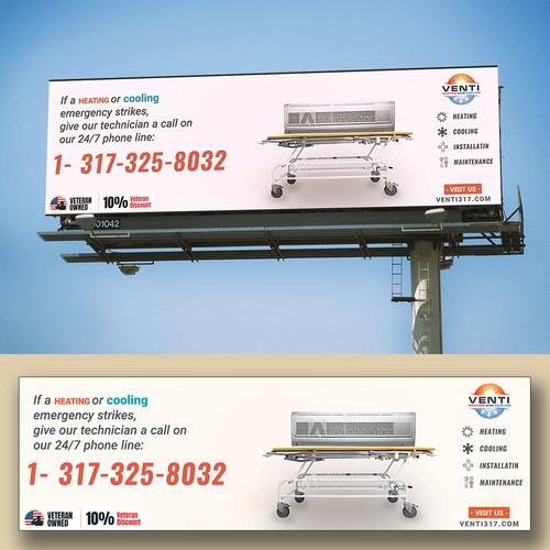 Witty Billboard Concept for Venti Heating & Cooling 