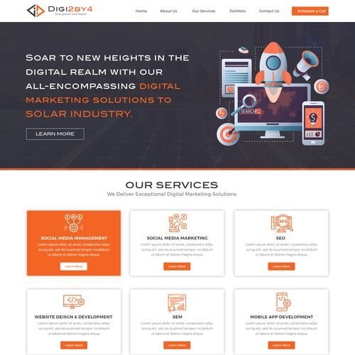 Digital Marketing agency website page design