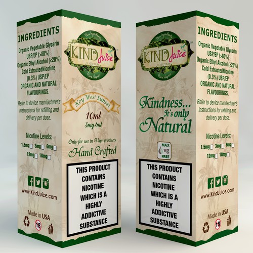 Worlds #1 All-Natural Vape Juice Needs Boxes!