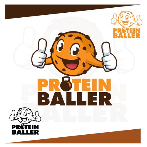 Playful Character and Logo Design for Protein Baller