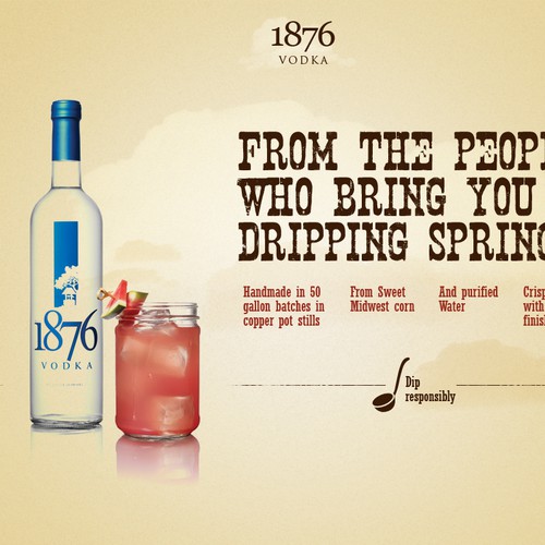 1876 Vodka Website Homepage design