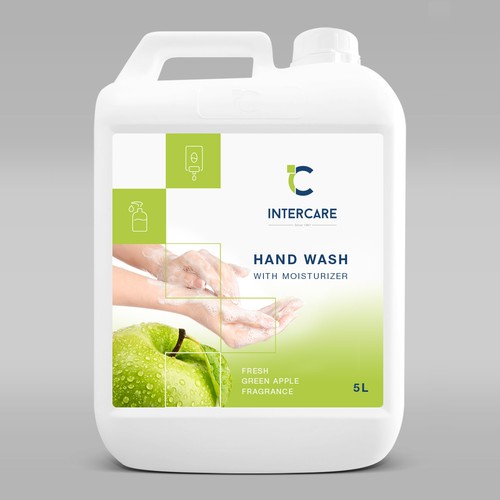 Fresh Green Apple Hand Wash Label design
