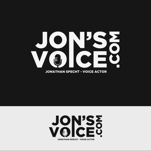 Voice over actor logo.