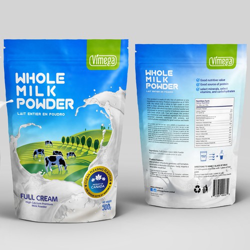 Packaging Design for Milk Powder Zip Bag