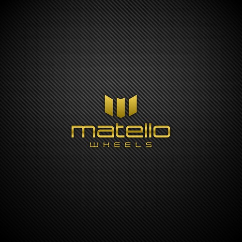 luxurious logo design for matello wheels.