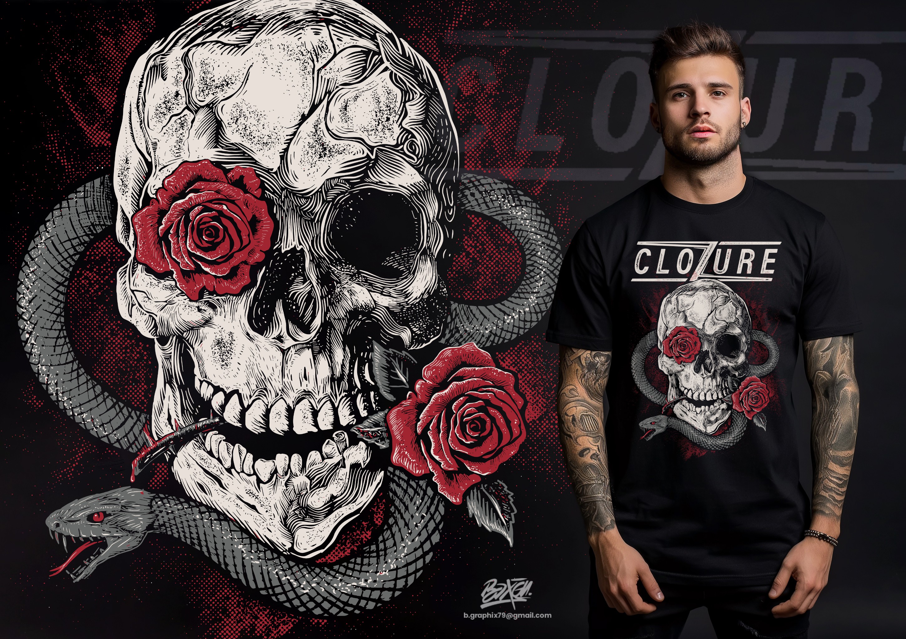 Clozure band tee