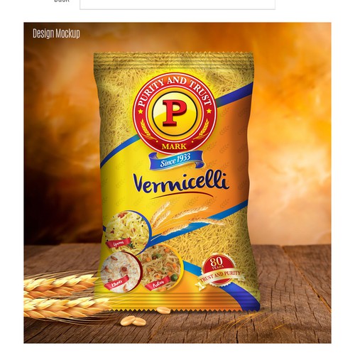 P Mark Wheat  Semolina Vermicelli Design