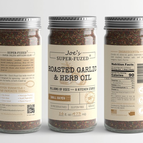 Gourmet food product label