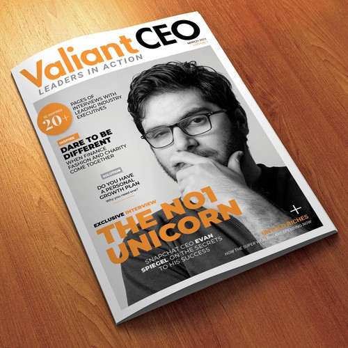 Magazine cover template for ValiantCEO.com