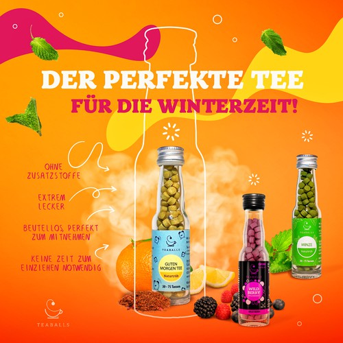 Digital ad for TeaBalls