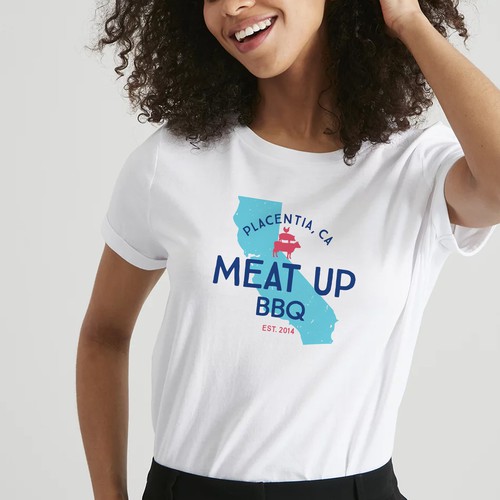 'Meat Up BBQ' staff tshirt