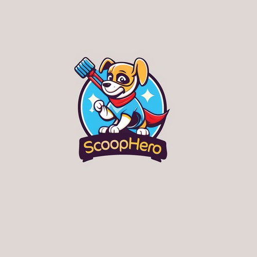 Logo conept for dog hero cleaner
