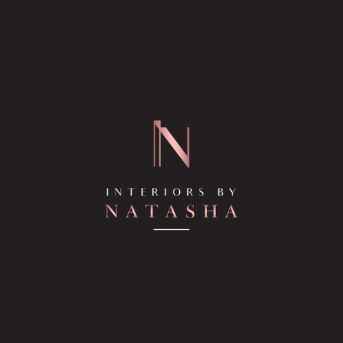 Modern and elegant logo for interior design firm