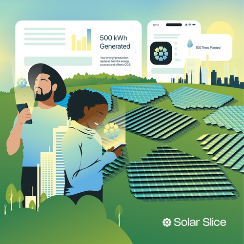 Brand Identity Illustration for Solar Slice