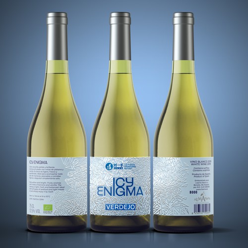 Icy Engima wine label for Chinese restaurant network