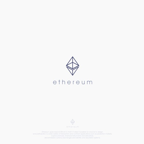 Create a logo for Ethereum, a decentralized and open source platform for financial innovation