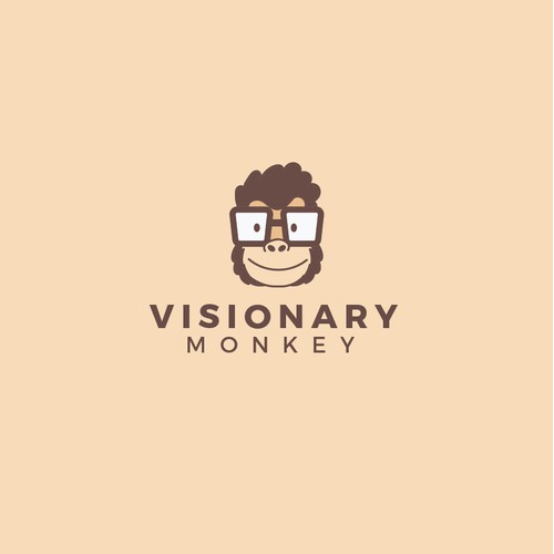 Simple logo design for visionary monkey