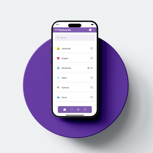 IT Flashcards App UI Design