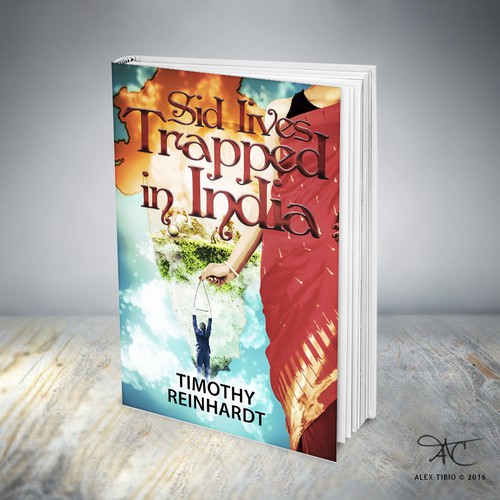 Book cover design for Timothy Reinhardt's "Sid lives Trapped in India"