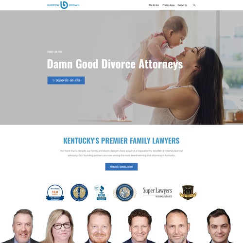 Homepage header section design