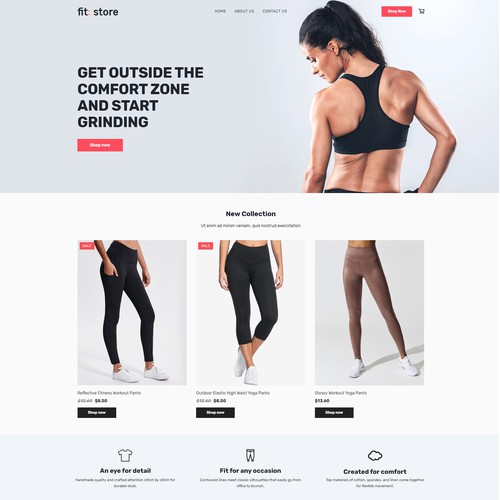  SOS Fitness Store Ecommerce template