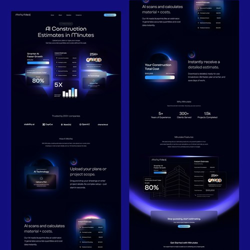AI Powered Construction Website Design