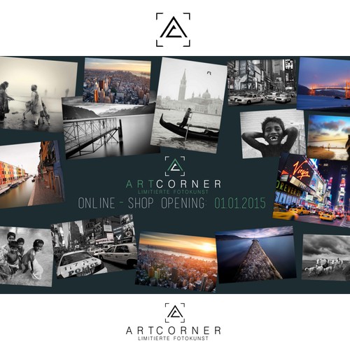 New and fresh Design for Artcorner, an online shop for limited photography!